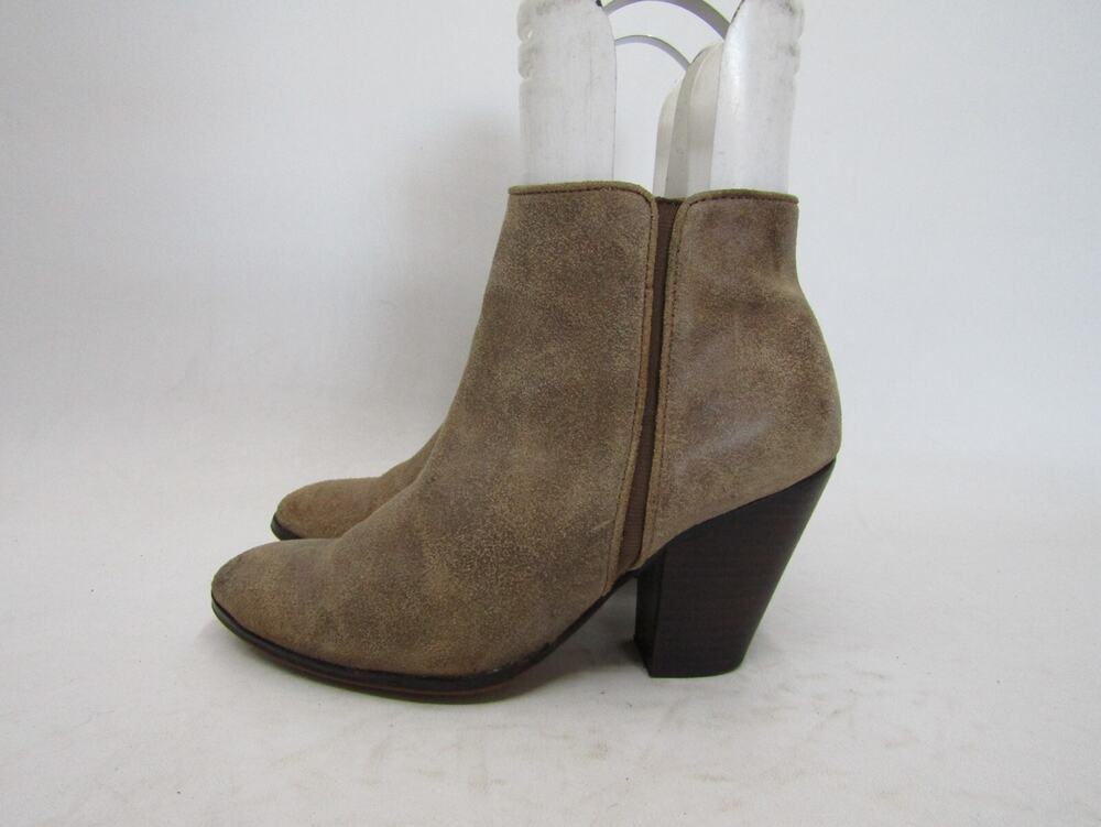 Dolce Vita Womens Size 7.5 M Brown Suede Zip Ankle Fashion Boots Bootie